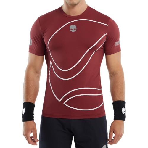 Men's T-shirt Hydrogen 3D Tennis Ball Tech T-Shirt - bordeaux