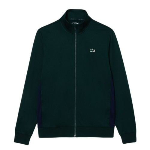 Men's Jumper Lacoste Tennis Zipped Ripstop Tennis Sweatshirt - dark green Men's Jumper Lacoste Tennis Zipped Ripstop Tennis Sweatshirt - dark green
