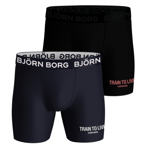 Men's Boxers Bj_rn Borg Performance Boxer 2P - black/print