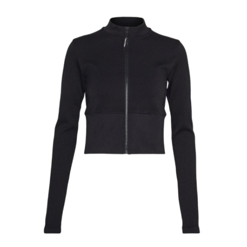 Women's jumper Calvin Klein Sameless Full Zip Jacket - black beauty