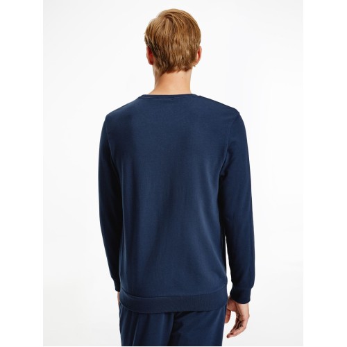 Men's Jumper Calvin Klein L/S Sweatshirt - blue shadow w/white Men's Jumper Calvin Klein L/S Sweatshirt - blue shadow w/white