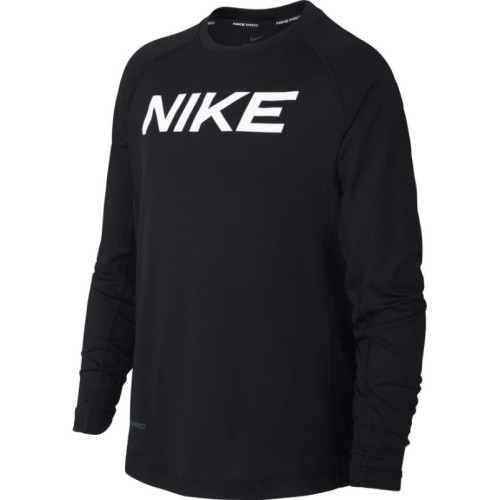 Boys' t-shirt Nike Pro LS FTTD Top B - black/white