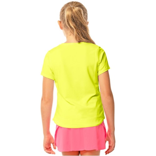 Girls' T-shirt Lucky in Love Core Dynamic High-Low S/S Girls - neon yellow Girls' T-shirt Lucky in Love Core Dynamic High-Low S/S Girls - neon yellow