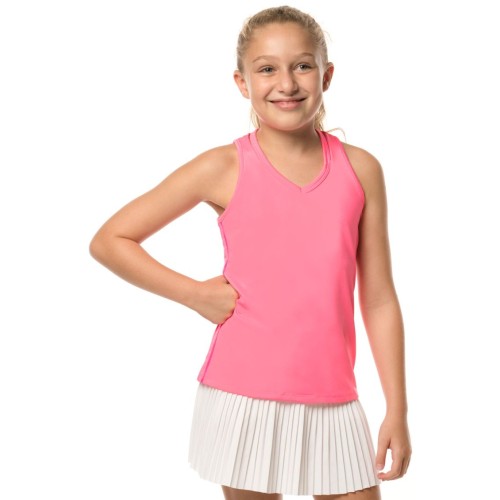 Girls' T-shirt Lucky in Love Core V-Neck Cutout Tank Girls - pink Girls' T-shirt Lucky in Love Core V-Neck Cutout Tank Girls - pink