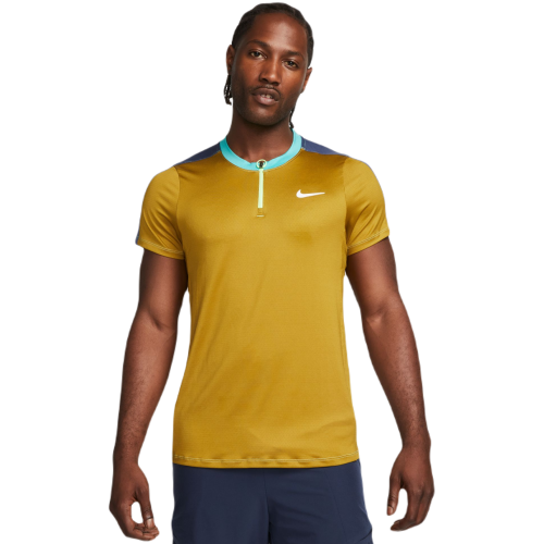 Men's Polo T-shirt Nike Court Dri-Fit Advantage Polo - bronzine/diffused blue/washed teal/white Men's Polo T-shirt Nike Court Dri-Fit Advantage Polo - bronzine/diffused blue/washed teal/white