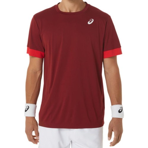 Men's T-shirt Asics Court Short Sleeve Top - beet juiced/classic red Men's T-shirt Asics Court Short Sleeve Top - beet juiced/classic red