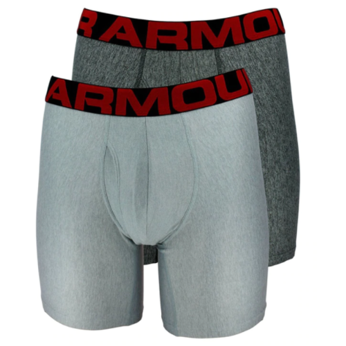 Men's Boxers Under Armour Tech 6in 2 Pack - gray