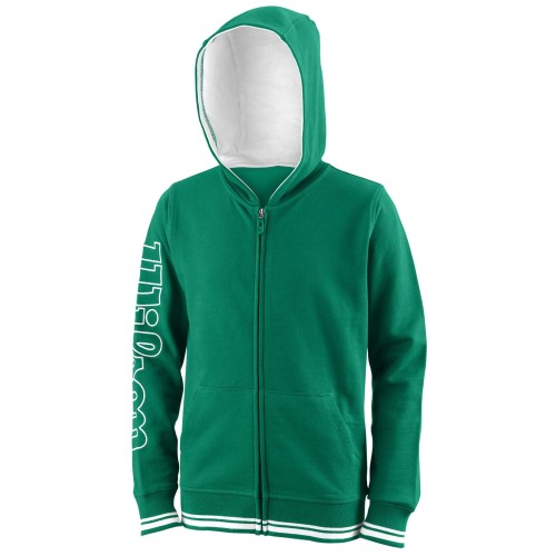 Boys' jumper Wilson Y Team II FZ Hoody - team green Boys' jumper Wilson Y Team II FZ Hoody - team green