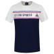 Boys' t-shirt Le Coq Sportif TRI Tee Short Sleeve N°2 SS23 - bleu nuit/new optical white