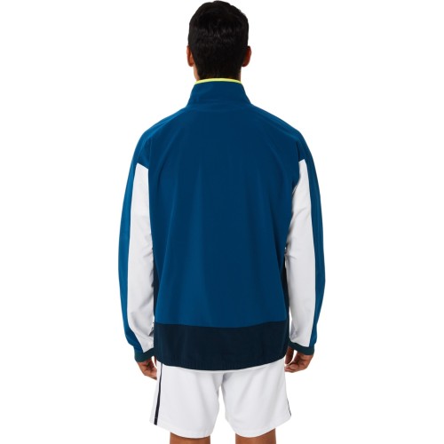 Men's Jumper Asics Men Match Jacket - mako blue/brilliant white Men's Jumper Asics Men Match Jacket - mako blue/brilliant white