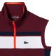 Women's polo T-shirt Lacoste Ripstop Piqu_ Tennis Polo - bordeaux/white/orange