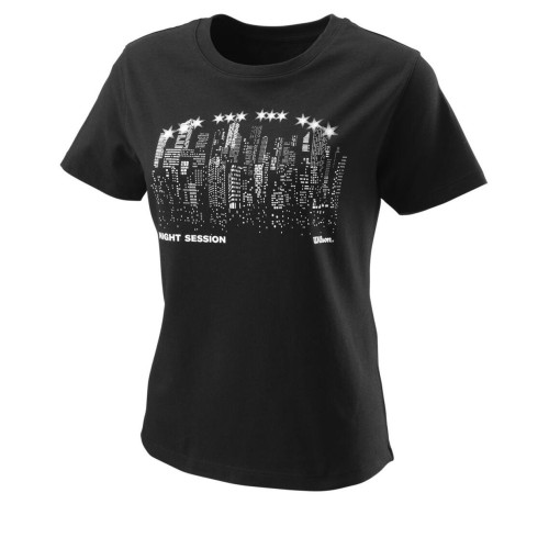 Women's T-shirt Wilson Night Skyline Tch Tee W - black