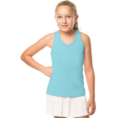 Girls' T-shirt Lucky in Love Core V-Neck Cutout Tank Girls - ocean Girls' T-shirt Lucky in Love Core V-Neck Cutout Tank Girls - ocean