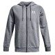 Men's Jumper Under Armour Men's UA Essential Fleece Full-Zip Hoodie - pitch gray medium heather/white Men's Jumper Under Armour Men's UA Essential Fleece Full-Zip Hoodie - pitch gray medium heather/white