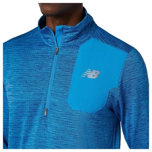 Men's Jumper New Balance Impact Grid - blue Men's Jumper New Balance Impact Grid - blue