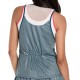 Women's top Lucky in Love Palms D'Amour Royal Palm Layer Tank - slate