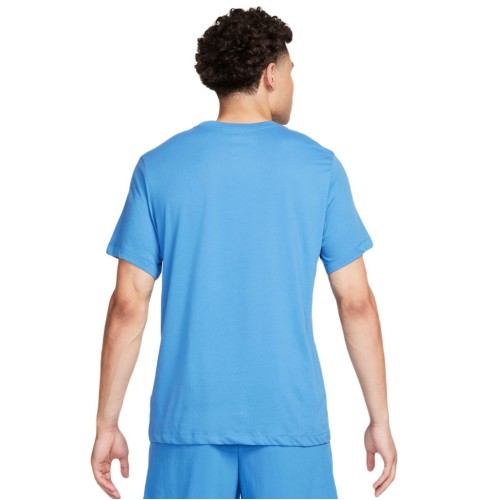Men's T-shirt Nike Solid Dri-Fit Crew - star blue/white Men's T-shirt Nike Solid Dri-Fit Crew - star blue/white