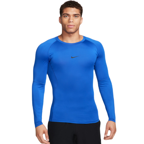 Men’s compression clothing Nike Pro Dri-FIT Tight Long-Sleeve Fitness Top - game royal/black