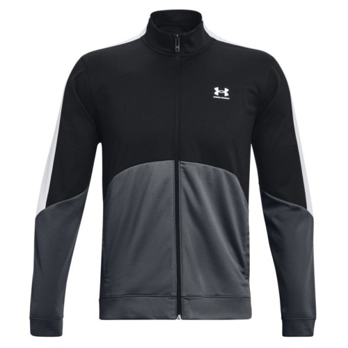 Men's Jumper Under Armour Tricot Jacket - black/pitch gray Men's Jumper Under Armour Tricot Jacket - black/pitch gray