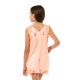 Girls' T-shirt Lucky in Love Girls Eyelet Go Tie Back Tank - orange frost