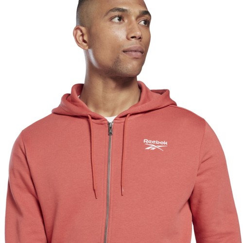 Men's Jumper Reebok Identity Zip-Up Hoodie M - rhodonite Men's Jumper Reebok Identity Zip-Up Hoodie M - rhodonite