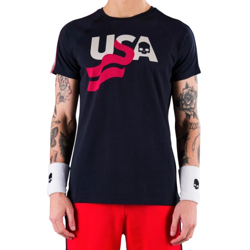 Men's T-shirt Hydrogen USA Cotton Tee - blue navy