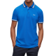 Men's Polo T-shirt BOSS Cotton Polo Shirt With Contrast Logo Details - medium blue