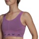 Women's bra Adidas Aeroknit Bra - semi pulse lilac/carbon