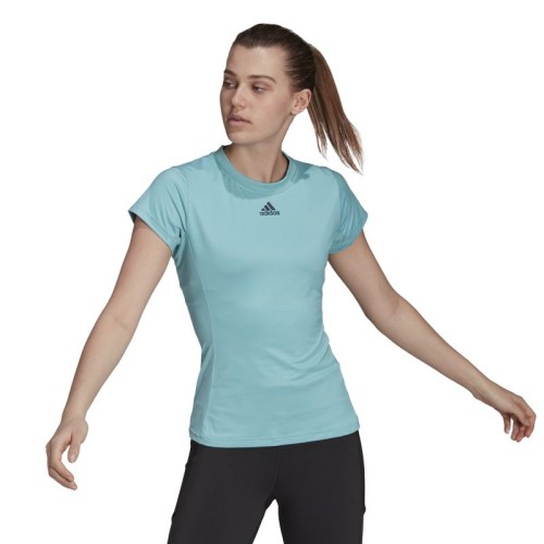 Women's T-shirt Adidas Freelift Tee - minton/black Women's T-shirt Adidas Freelift Tee - minton/black