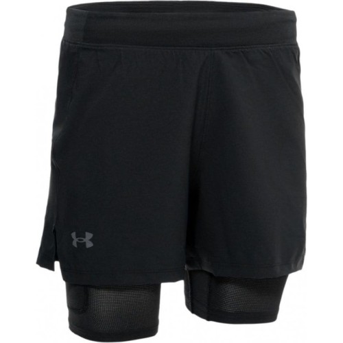 Men's shorts Under Armour Men's UA Iso-Chill Run 2-in-1 Shorts - black/reflective Men's shorts Under Armour Men's UA Iso-Chill Run 2-in-1 Shorts - black/reflective