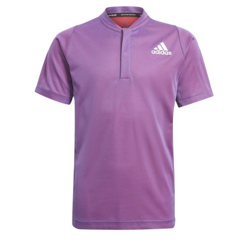 Boys' t-shirt Adidas Roland Garros Polo - purple/white