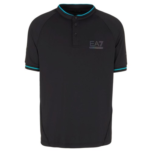 Men's Polo T-shirt EA7 Man Jersey Jumper - black