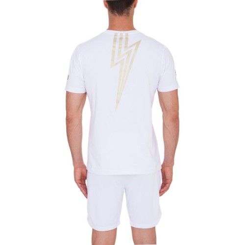 Men's T-shirt Hydrogen Flash Tech T-Shirt - white/gold Men's T-shirt Hydrogen Flash Tech T-Shirt - white/gold