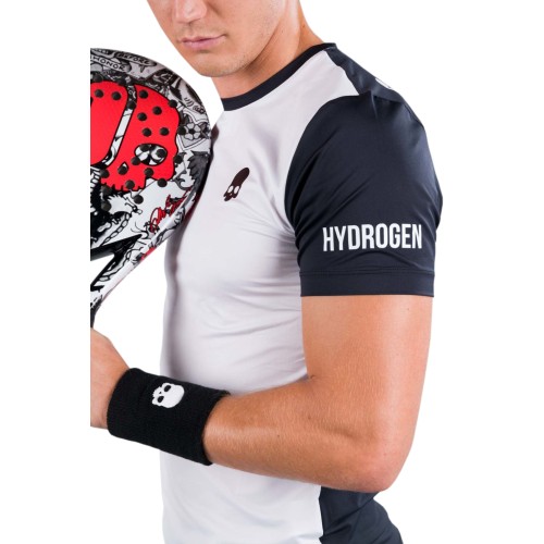 Men's T-shirt Hydrogen Padel Team Tech Tee Man - black/white Men's T-shirt Hydrogen Padel Team Tech Tee Man - black/white