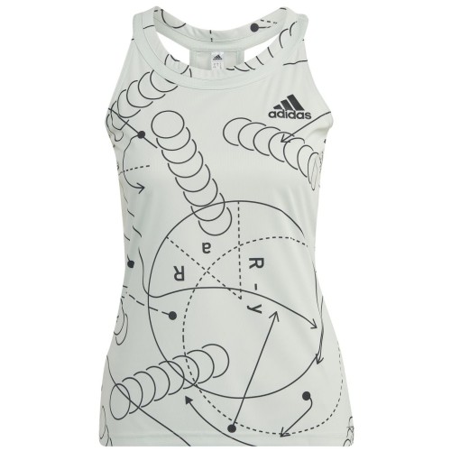 Women's top Adidas Club Tennis Graphic Tank Top - linen green