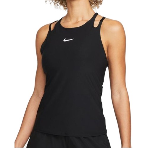 Women's top Nike Court Dri-Fit Advantage Tank W - black/black/white Women's top Nike Court Dri-Fit Advantage Tank W - black/black/white