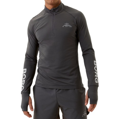 Men's Jumper Bj_rn Borg Borg Graphic Midlayer Half Zip M - pavement Men's Jumper Bj_rn Borg Borg Graphic Midlayer Half Zip M - pavement