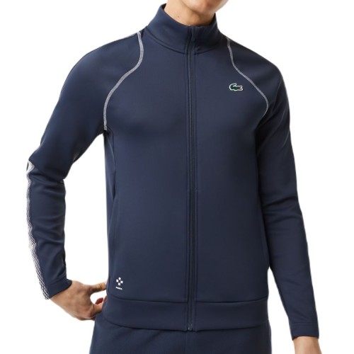 Men's Jumper Lacoste Tennis x Daniil Medvedev Zipped Sweatshirt - blue/white Men's Jumper Lacoste Tennis x Daniil Medvedev Zipped Sweatshirt - blue/white