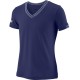 Girls' T-shirt Wilson G Team V-Neck - blue depths Girls' T-shirt Wilson G Team V-Neck - blue depths