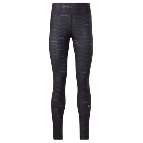 Women's leggings Reebok TS Run Lux Bold Tight-Kinetic Stripe W - black Women's leggings Reebok TS Run Lux Bold Tight-Kinetic Stripe W - black