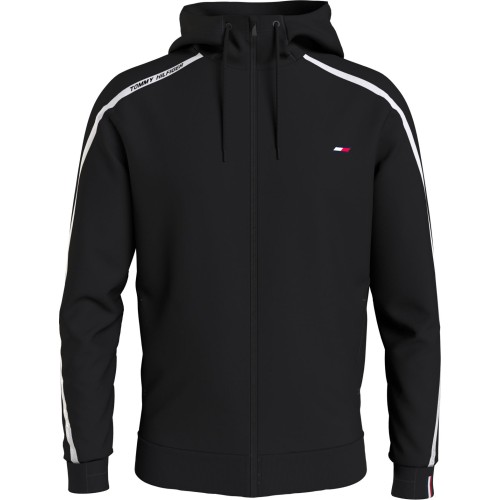 Men's Jumper Tommy Hilfiger Trim Full Zip Hoody - black Men's Jumper Tommy Hilfiger Trim Full Zip Hoody - black