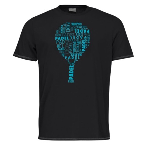 Boys' t-shirt Head Padel TYPO T-Shirt JR - black Boys' t-shirt Head Padel TYPO T-Shirt JR - black