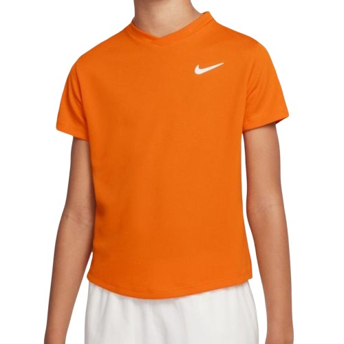 Boys' t-shirt Nike Court Dri-Fit Victory SS Top B - magma orange/magma orange/white Boys' t-shirt Nike Court Dri-Fit Victory SS Top B - magma orange/magma orange/white