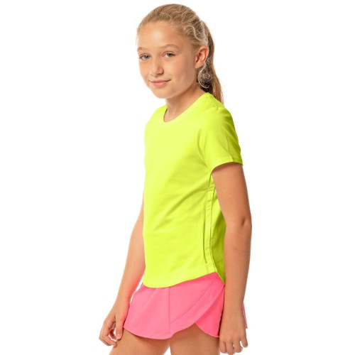 Girls' T-shirt Lucky in Love Core Dynamic High-Low S/S Girls - neon yellow Girls' T-shirt Lucky in Love Core Dynamic High-Low S/S Girls - neon yellow