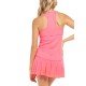 Women's top Lucky in Love Embroidery Stitch Around Tank - neon pink