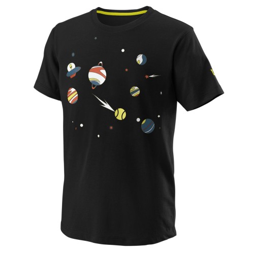 Boys' t-shirt Wilson Planetary Tech Tee B - black