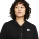 Women's jumper Nike Sportswear Club Fleece Full Zip Hoodie - black/white Women's jumper Nike Sportswear Club Fleece Full Zip Hoodie - black/white