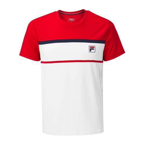 Boys' t-shirt Fila T-Shirt Steve Boys - white/fila red Boys' t-shirt Fila T-Shirt Steve Boys - white/fila red