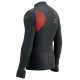 Men’s compression clothing Compressport Winter Trail Postural Long Sleeve Top - black/core red