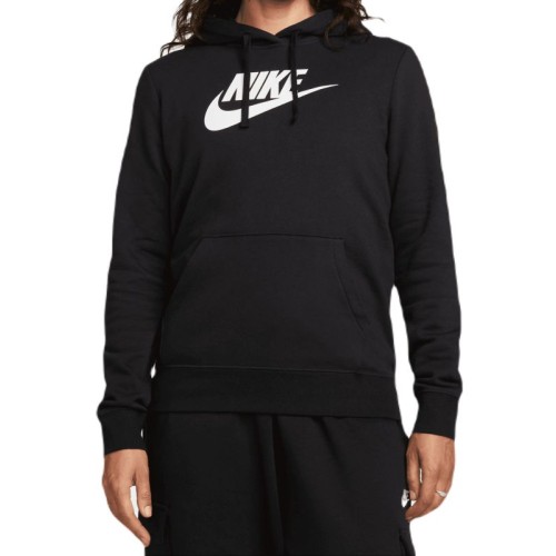 Women's jumper Nike Sportswear Club Fleece Logo Pullover Hoodie - black/white